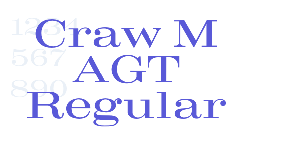 Craw M AGT Regular font free