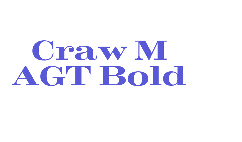 Craw M AGT Bold Font Download