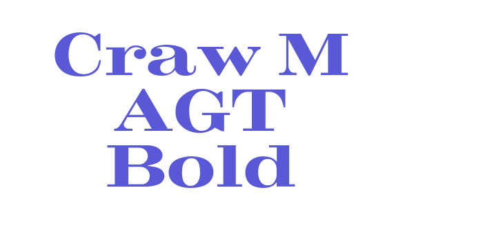 Craw M AGT Bold Font Download