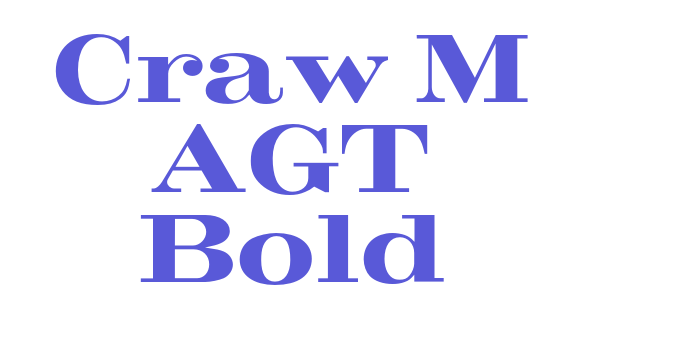 Craw M AGT Bold Font