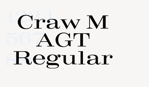 Craw M AGT Regular Font