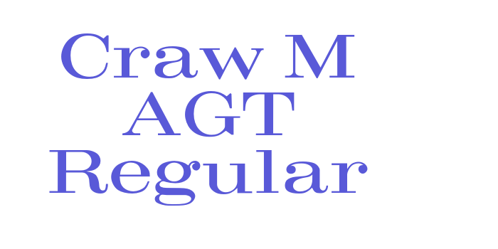 Craw M AGT Regular Font Download