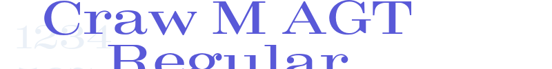 Craw M AGT Regular font