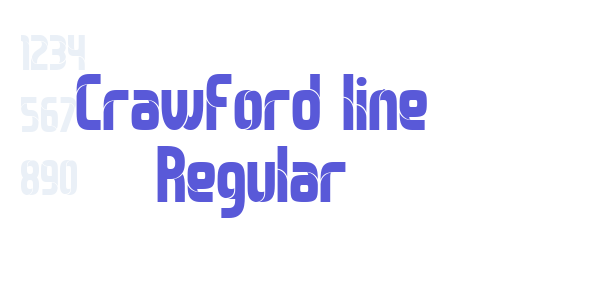 Crawford line Regular font