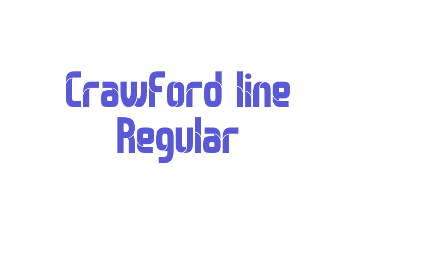 Crawford line Regular Font