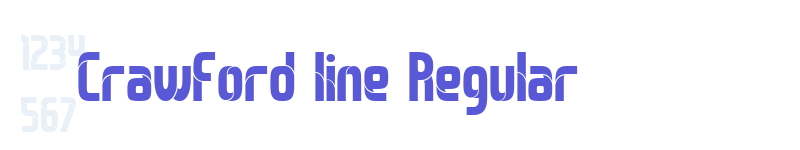 Crawford line Regular-related font