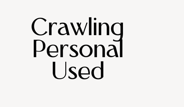 Crawling Personal Used Font