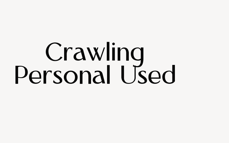 Crawling Personal Used Font