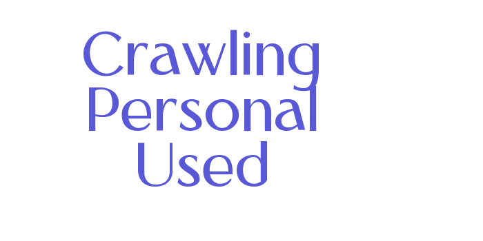 Crawling Personal Used Font Download