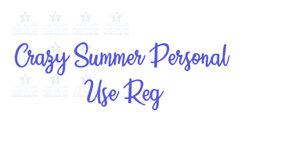 Crazy Summer Personal  Use Reg font free