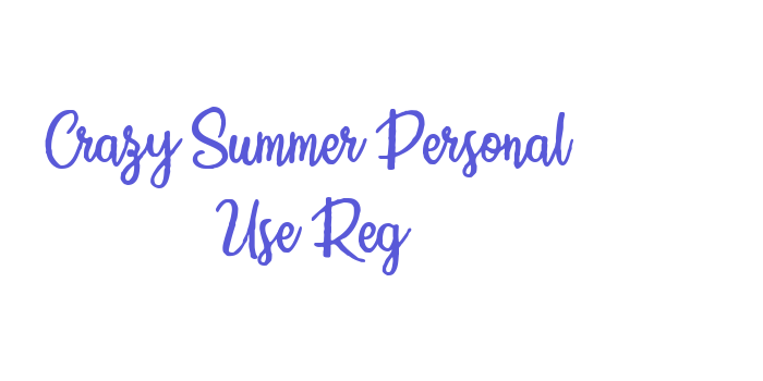 Crazy Summer Personal  Use Reg Font Download