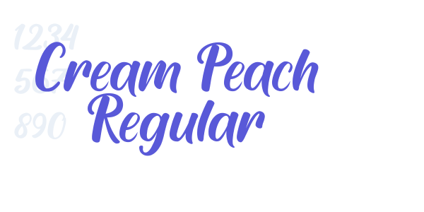 Cream Peach Regular font free