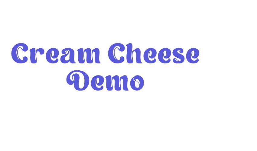 Cream Cheese Demo Font