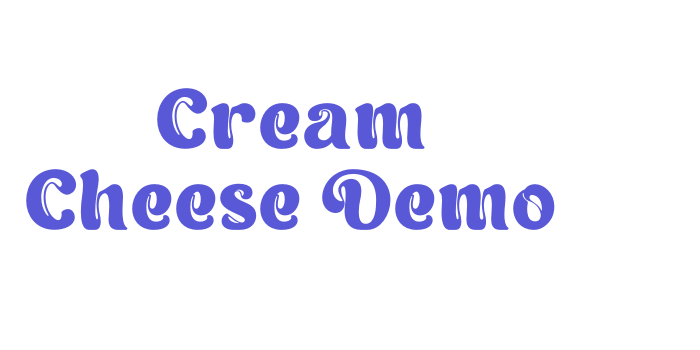 Cream Cheese Demo Font Download