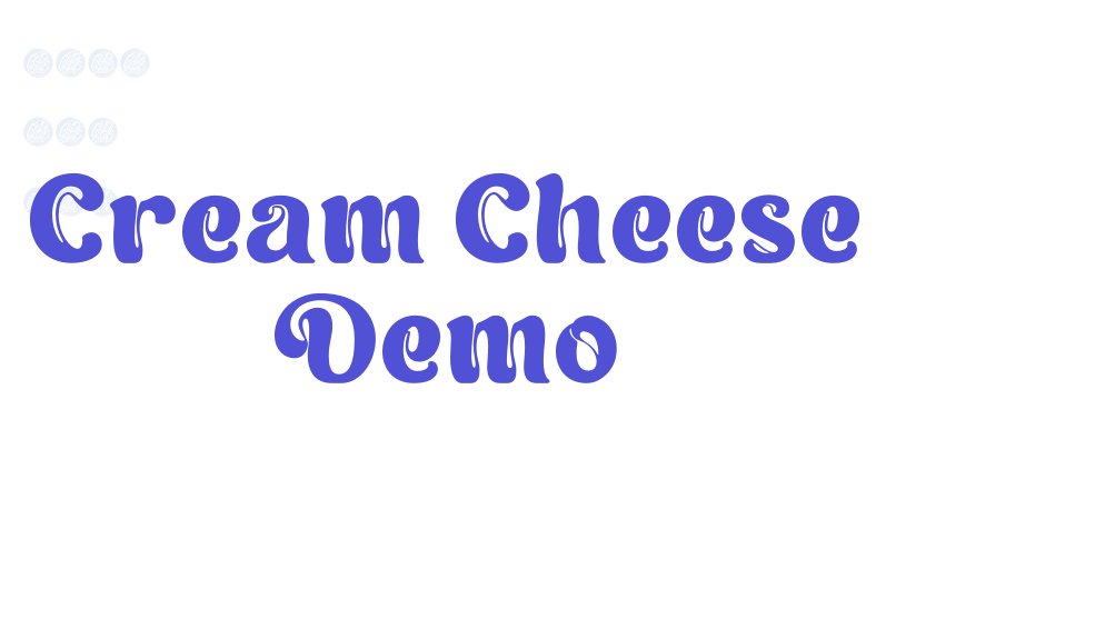 Cream Cheese Demo-font-download