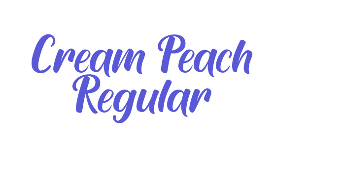 Cream Peach Regular Font Download