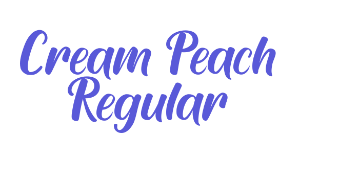 Cream Peach Regular Font