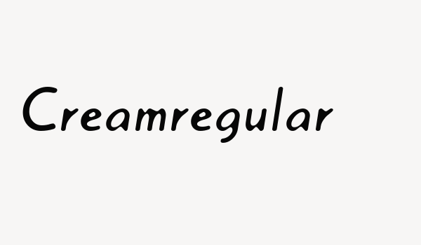 Creamregular Font