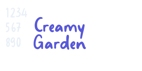 Creamy Garden font