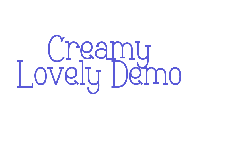 Creamy Lovely Demo Font