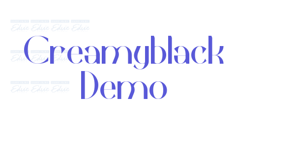 Creamyblack Demo font