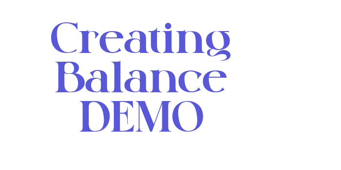 Creating Balance DEMO Font Download