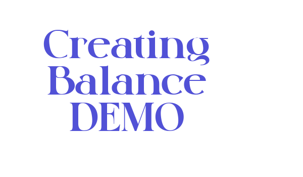 Creating Balance DEMO font download