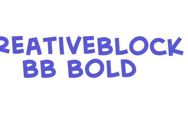 CreativeBlock BB Bold Font