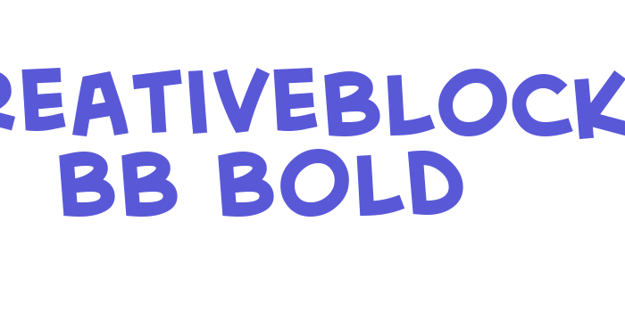 CreativeBlock BB Bold Font