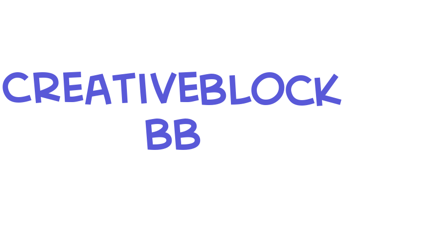 CreativeBlock BB Font