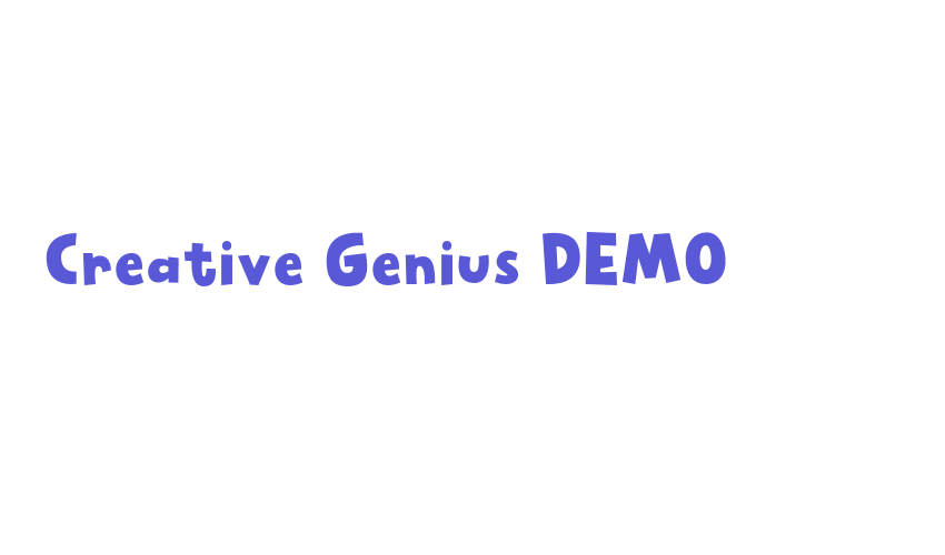 Creative Genius DEMO Font Download