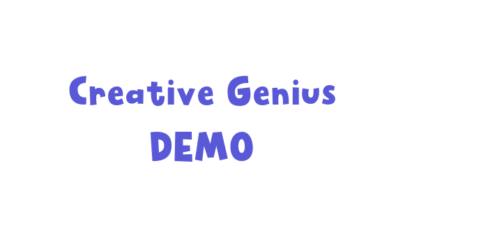 Creative Genius DEMO Font Download