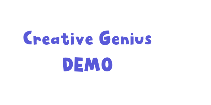 Creative Genius DEMO Font