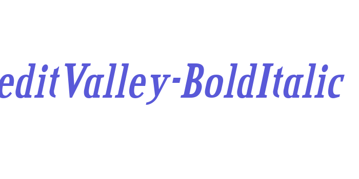 CreditValley-BoldItalic Font Download