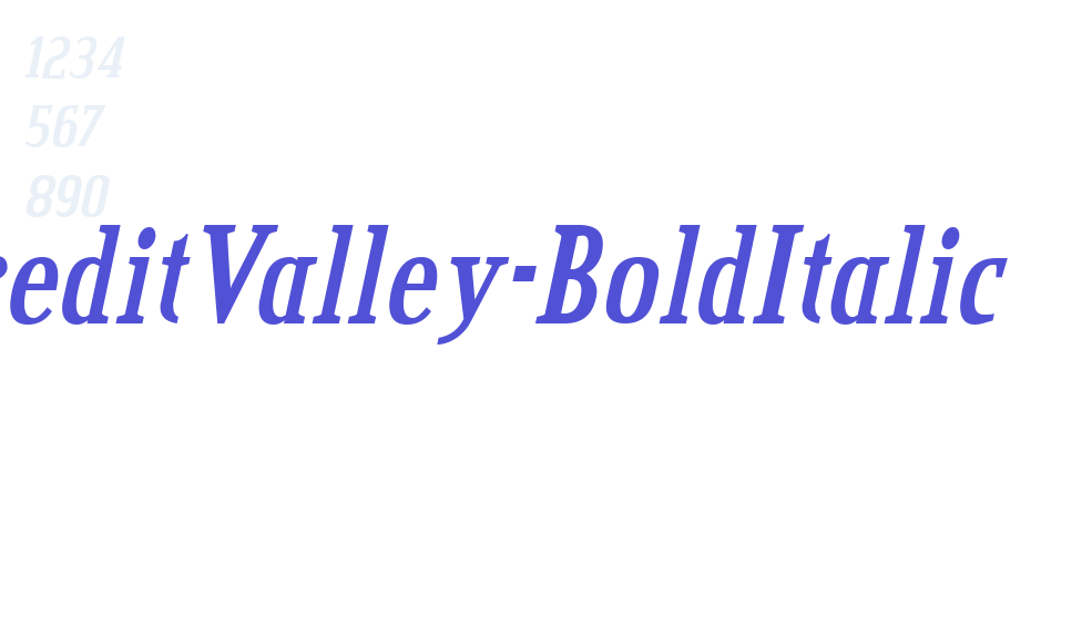 CreditValley-BoldItalic-font-download