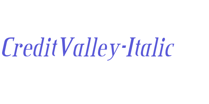 CreditValley-Italic Font Download