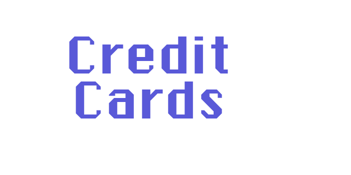 Credit Cards Font