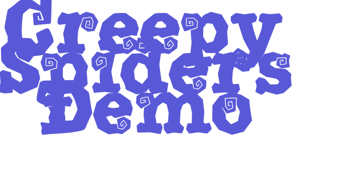 Creepy Spiders Demo Font Download