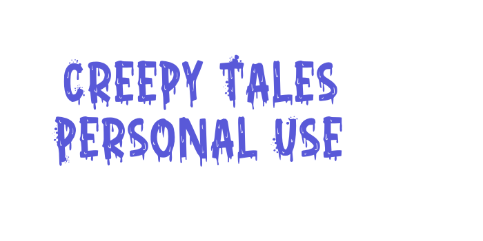 Creepy Tales Personal Use Font Download