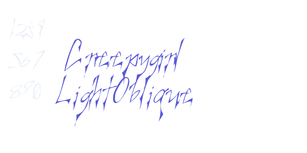 Creepygirl LightOblique font free