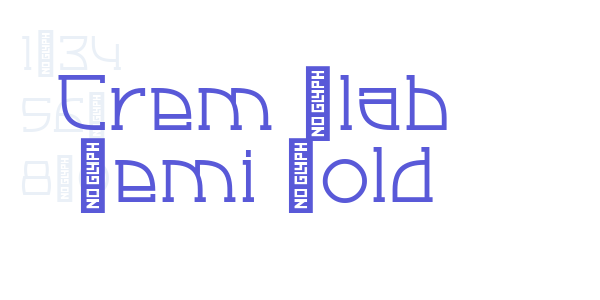 Crem Slab Semi Bold font free