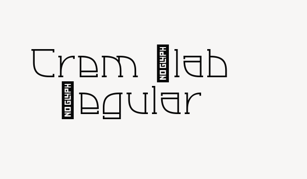 Crem Slab Regular Font