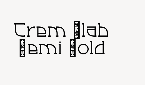 Crem Slab Semi Bold Font