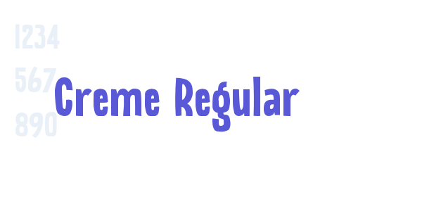 Creme Regular font free