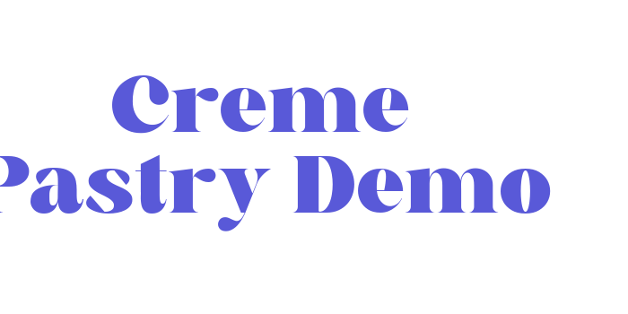 Creme Pastry_Demo Font