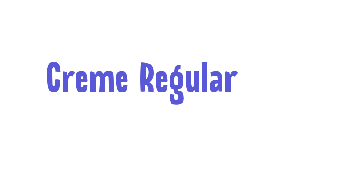 Creme Regular Font Download