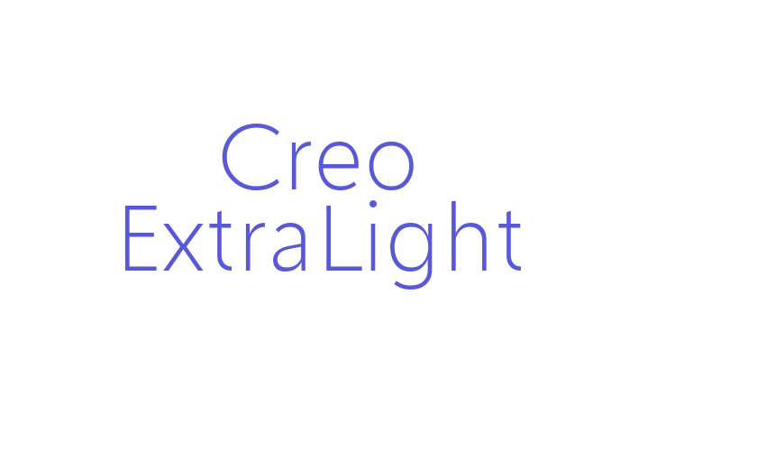 Creo ExtraLight Font