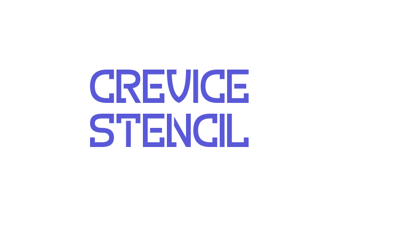 Crevice Stencil Font