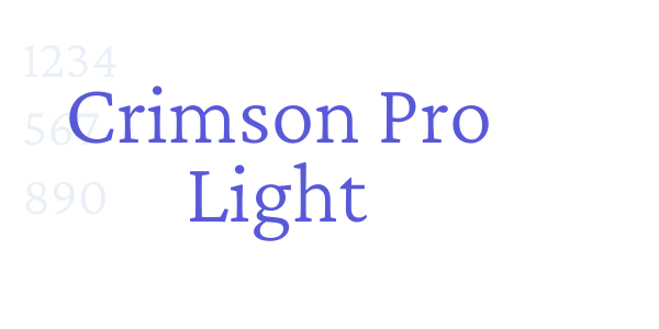 Crimson Pro Light font free