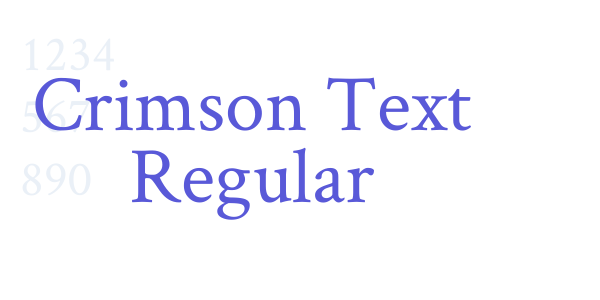 Crimson Text Regular font free